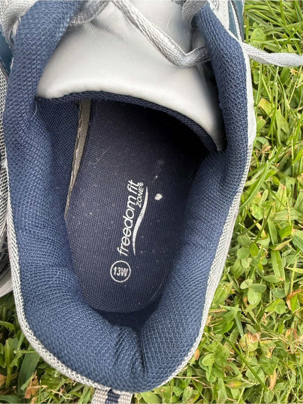 Fit Freedom Athletic Walking Shoes Gray Navy Size 13W